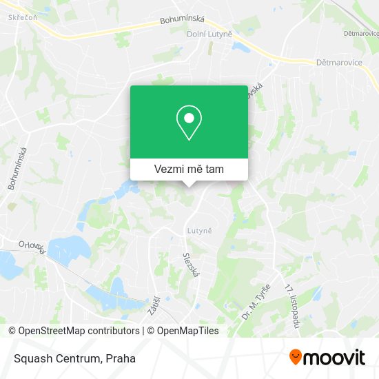 Squash Centrum mapa