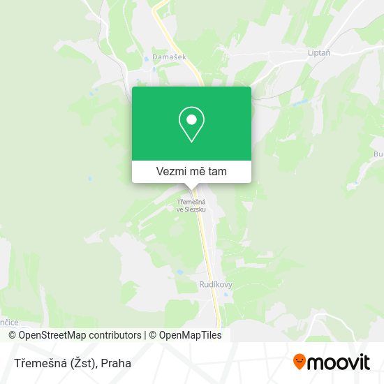 Třemešná (Žst) mapa
