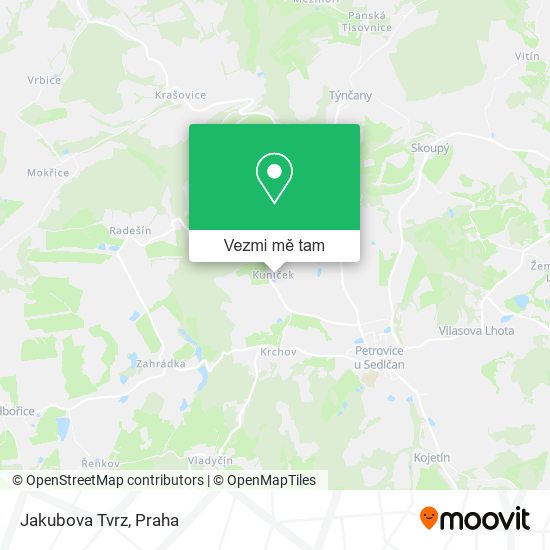 Jakubova Tvrz mapa