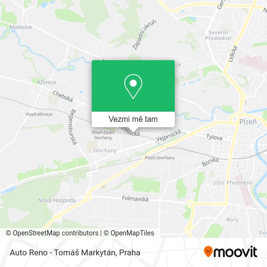 Auto Reno - Tomáš Markytán mapa