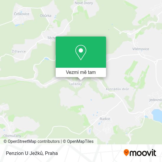 Penzion U Ježků mapa