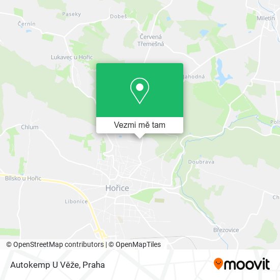 Autokemp U Věže mapa