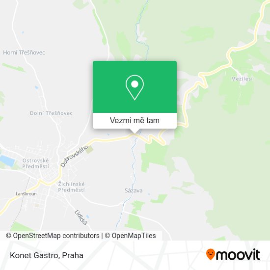 Konet Gastro mapa