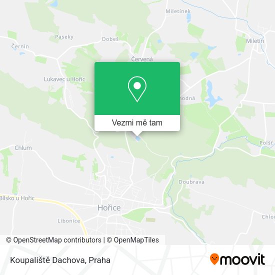 Koupaliště Dachova mapa