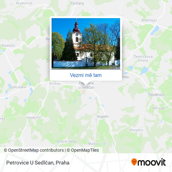 Petrovice U Sedlčan mapa
