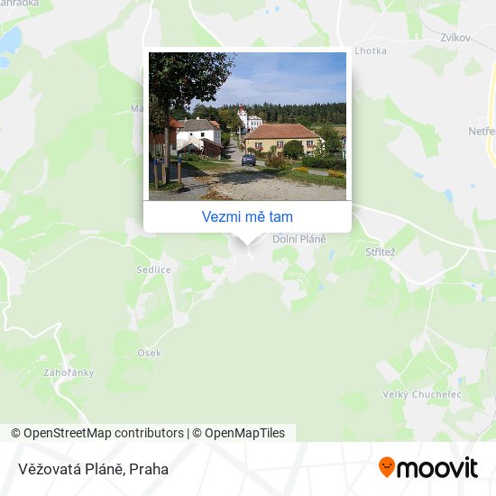 Věžovatá Pláně mapa