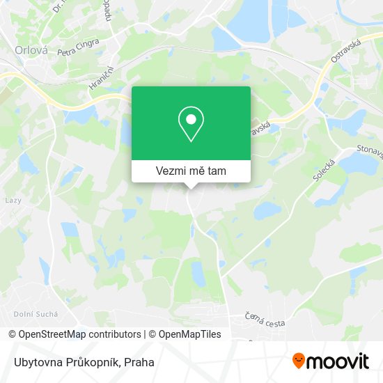 Ubytovna Průkopník mapa