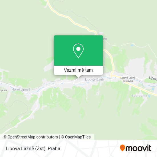 Lipová Lázně (Žst) mapa