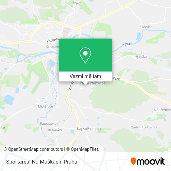 Sportareál Na Muškách mapa