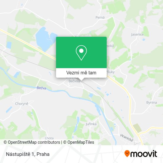 Nástupiště 1 mapa