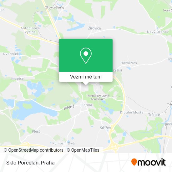 Sklo Porcelan mapa
