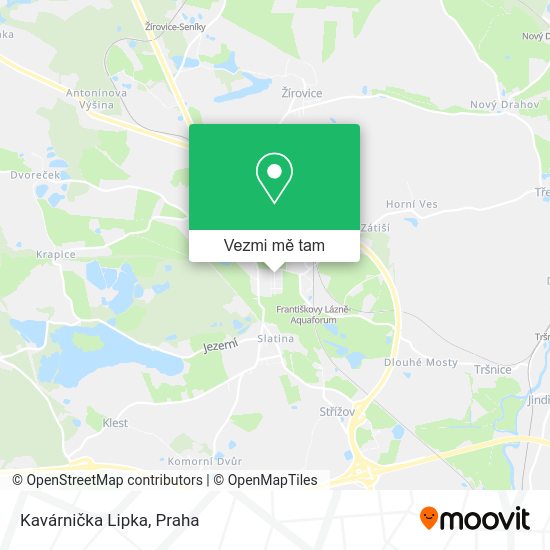 Kavárnička Lipka mapa