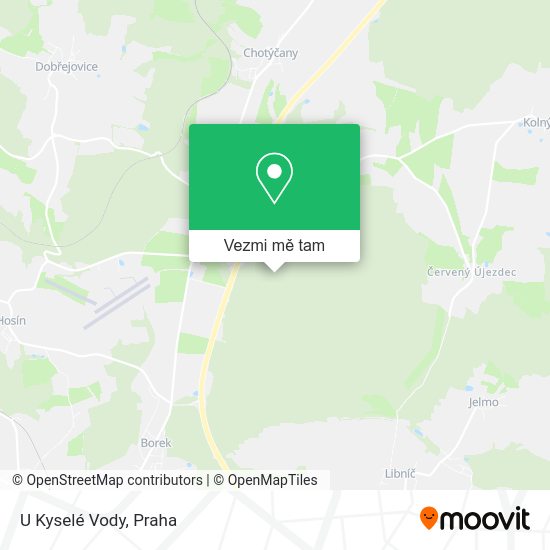 U Kyselé Vody mapa