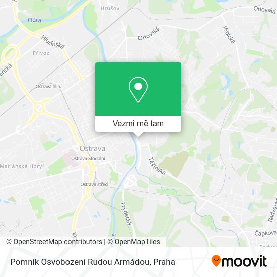 Pomník Osvobození Rudou Armádou mapa