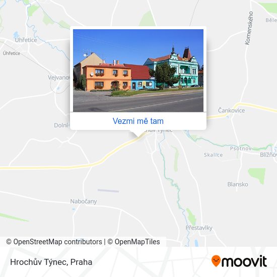 Hrochův Týnec mapa