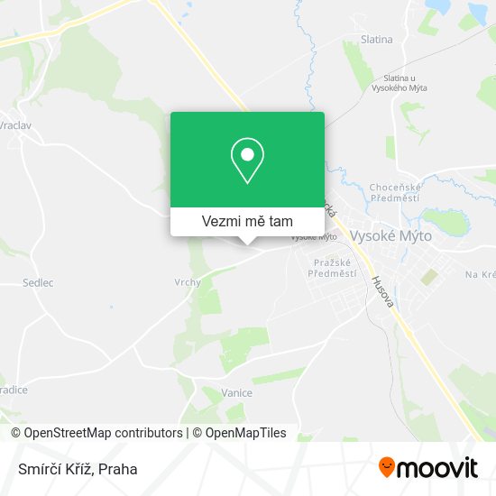 Smírčí Kříž mapa