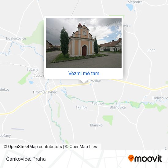 Čankovice mapa