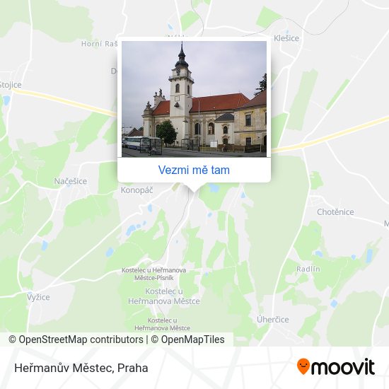 Heřmanův Městec mapa
