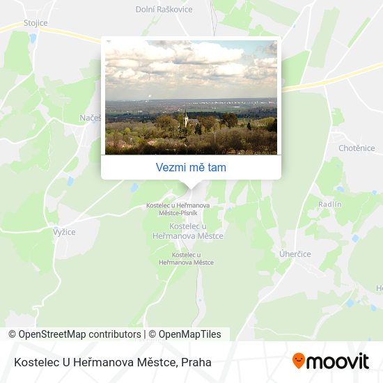 Kostelec U Heřmanova Městce mapa