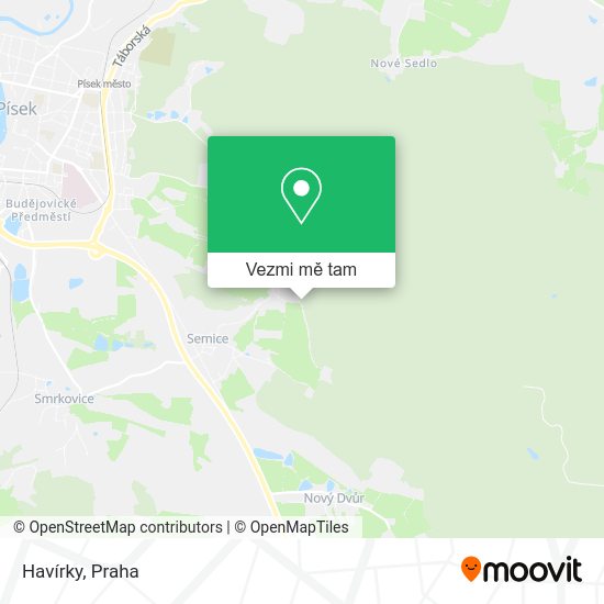 Havírky mapa
