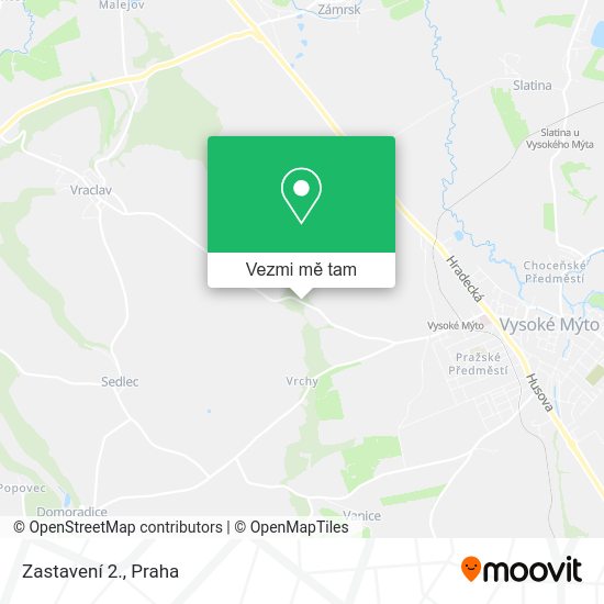 Zastavení 2. mapa