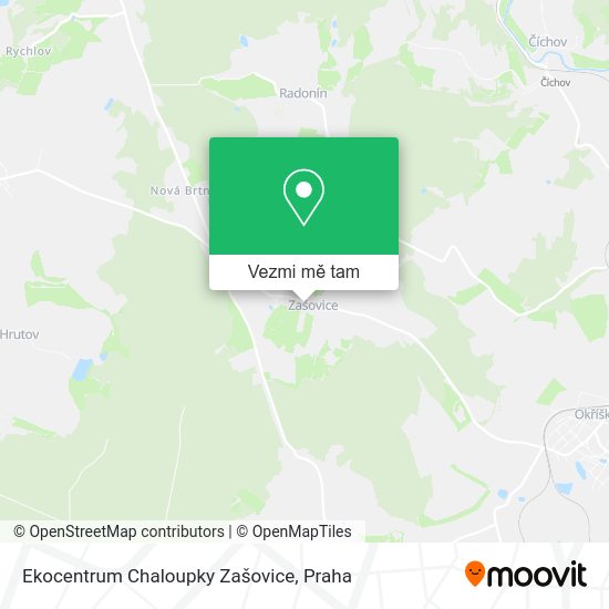 Ekocentrum Chaloupky Zašovice mapa