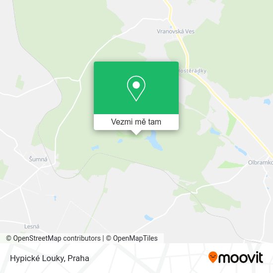 Hypické Louky mapa