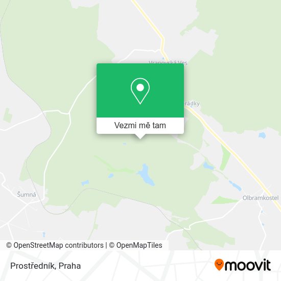 Prostředník mapa