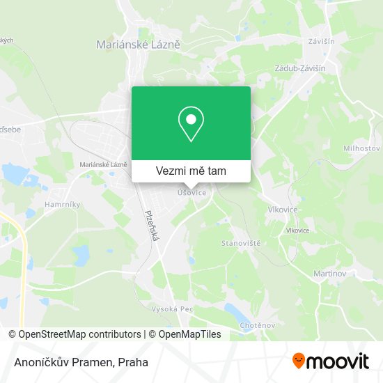 Anoníčkův Pramen mapa