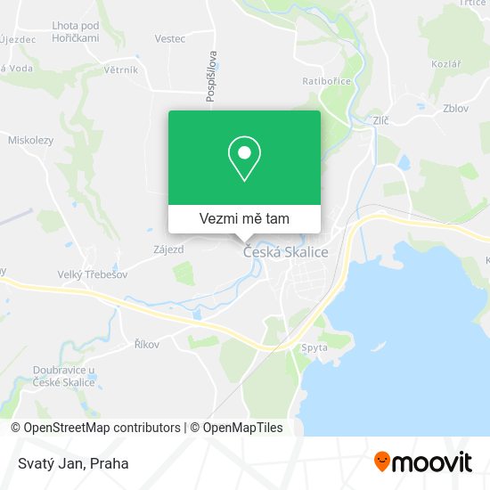 Svatý Jan mapa