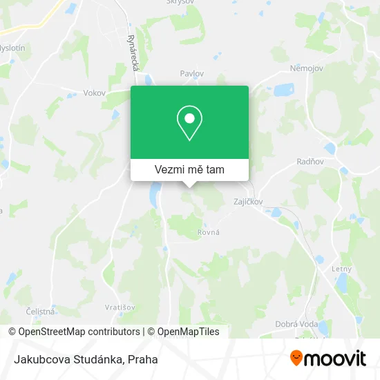 Jakubcova Studánka mapa