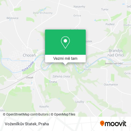 Voženílkův Statek mapa