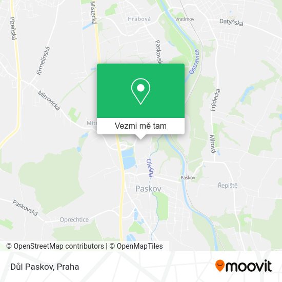 Důl Paskov mapa