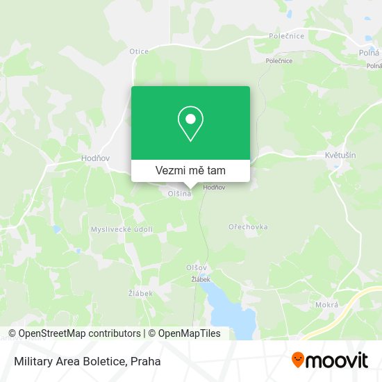 Military Area Boletice mapa