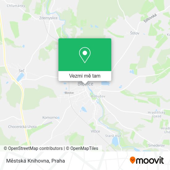 Městská Knihovna mapa