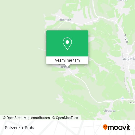 Sněženka mapa