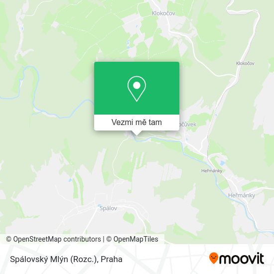 Spálovský Mlýn (Rozc.) mapa
