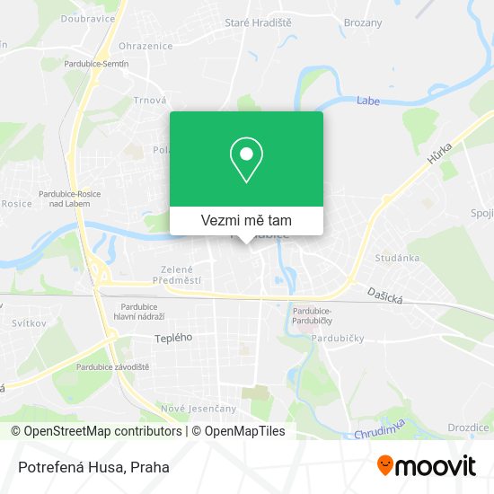 Potrefená Husa mapa