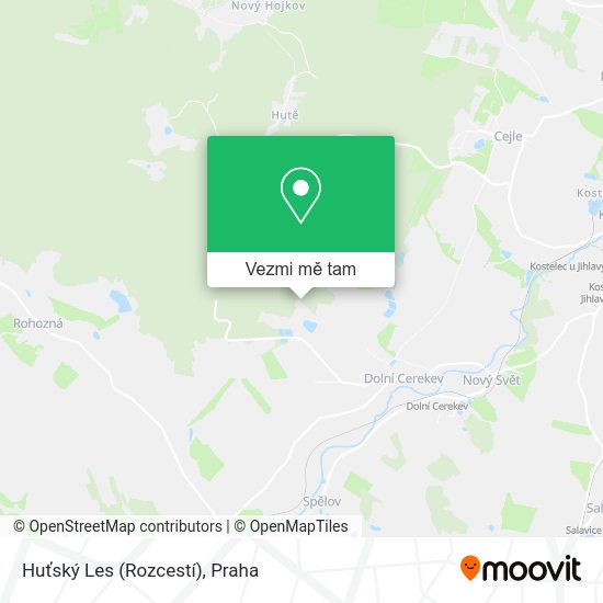 Huťský Les (Rozcestí) mapa