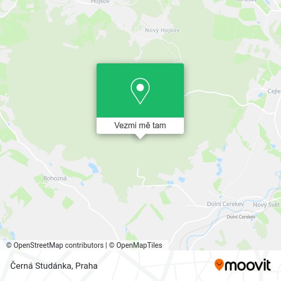 Černá Studánka mapa