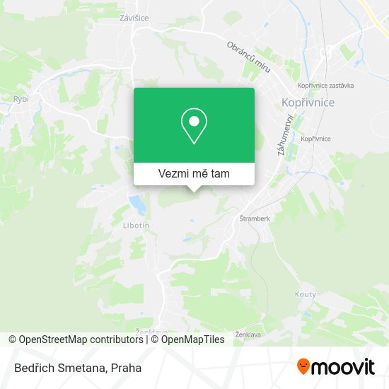 Bedřich Smetana mapa