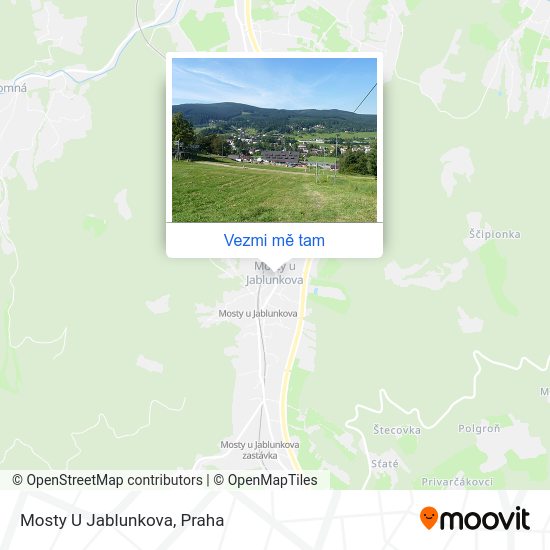 Mosty U Jablunkova mapa