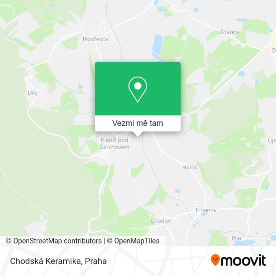 Chodská Keramika mapa