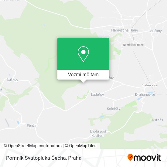 Pomník Svatopluka Čecha mapa