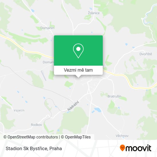 Stadion Sk Bystřice mapa
