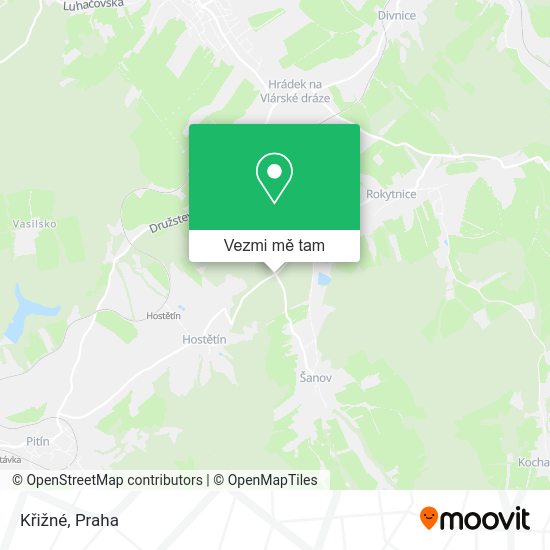 Křižné mapa