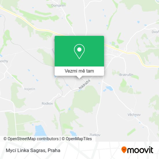 Mycí Linka Sagras mapa