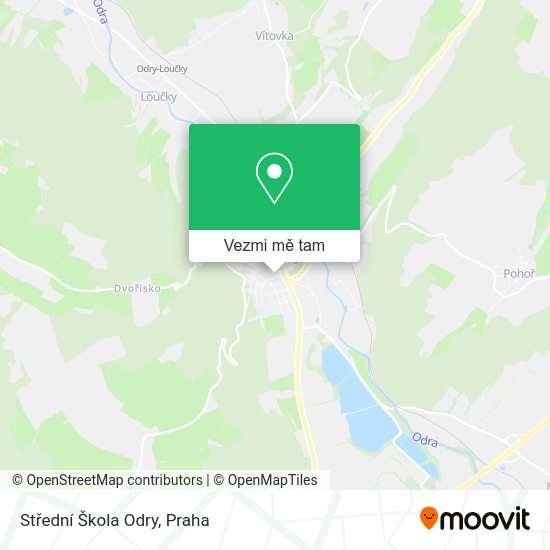 Střední Škola Odry mapa