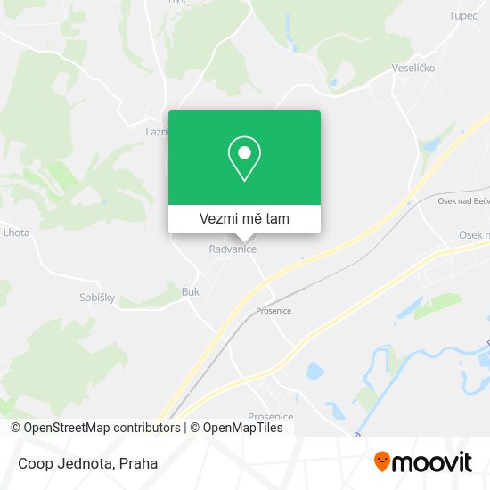 Coop Jednota mapa