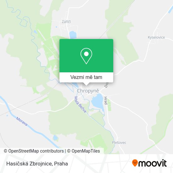 Hasičská Zbrojnice mapa
